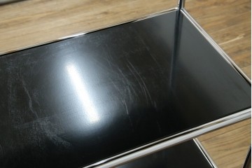 中古　美品　スイス　USMハラー(USM Haller)　クロームフレームが映える開放的なデザインのオープンラック　定価約26万円　(R-085170)