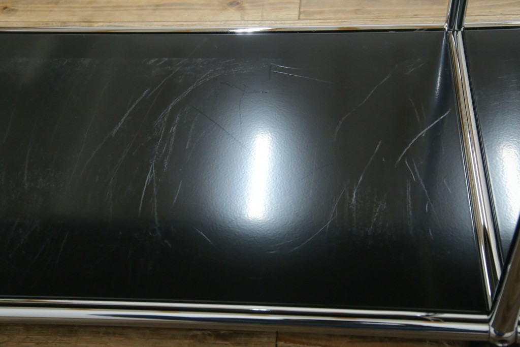 中古　美品　スイス　USMハラー(USM Haller)　クロームフレームが映える開放的なデザインのオープンラック　定価約26万円　(R-085170)