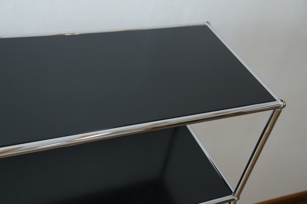 中古　美品　スイス　USMハラー(USM Haller)　クロームフレームが映える開放的なデザインのオープンラック　定価約26万円　(R-085170)