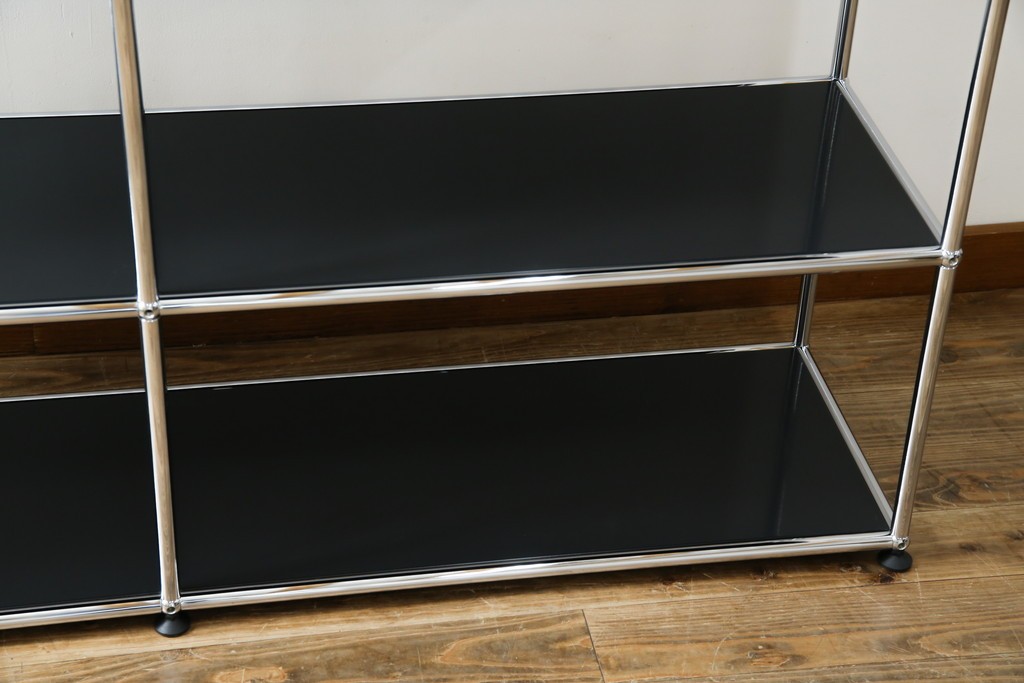 中古　美品　スイス　USMハラー(USM Haller)　クロームフレームが映える開放的なデザインのオープンラック　定価約26万円　(R-085170)