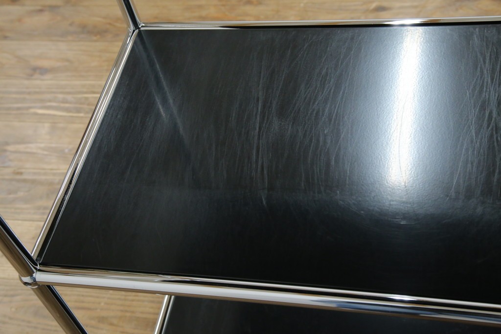 中古　美品　スイス　USMハラー(USM Haller)　クロームフレームが映える開放的なデザインのオープンラック　定価約26万円　(R-085170)