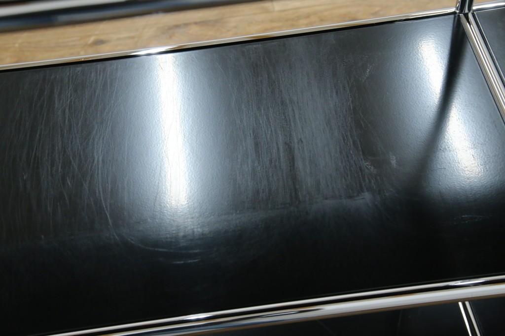 中古　美品　スイス　USMハラー(USM Haller)　クロームフレームが映える開放的なデザインのオープンラック　定価約26万円　(R-085170)