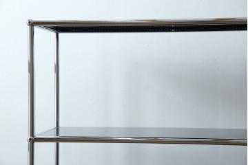 中古　美品　スイス　USMハラー(USM Haller)　クロームフレームが映える開放的なデザインのオープンラック　定価約26万円　(R-085170)