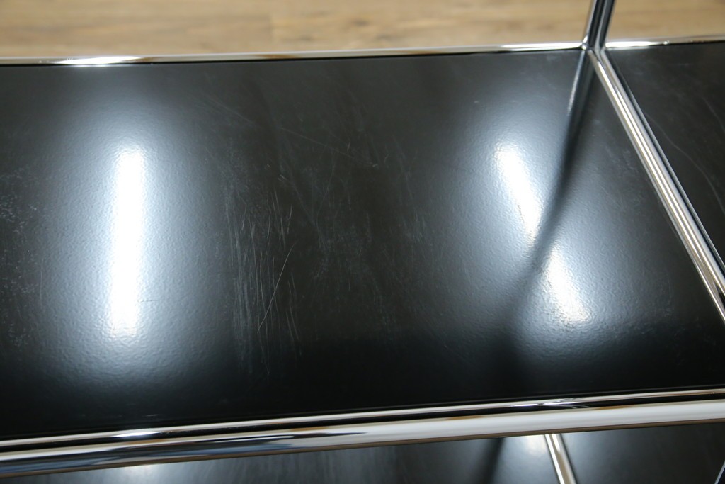 中古　美品　スイス　USMハラー(USM Haller)　クロームフレームが映える開放的なデザインのオープンラック　定価約26万円　(R-085170)