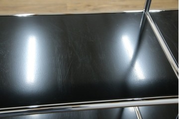 中古　美品　スイス　USMハラー(USM Haller)　クロームフレームが映える開放的なデザインのオープンラック　定価約26万円　(R-085170)