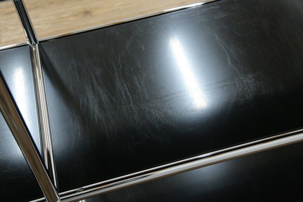 中古　美品　スイス　USMハラー(USM Haller)　クロームフレームが映える開放的なデザインのオープンラック　定価約26万円　(R-085170)