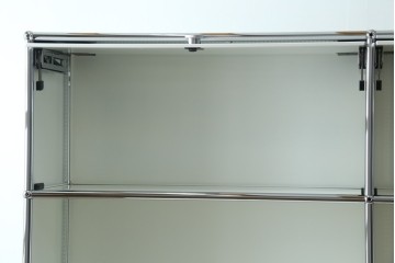 中古　美品　スイス　USMハラー(USM Haller)　ホームオフィスにもおすすめなスッキリとしたデザインの5段シェルフ　定価約63万1千円　(R-085171)