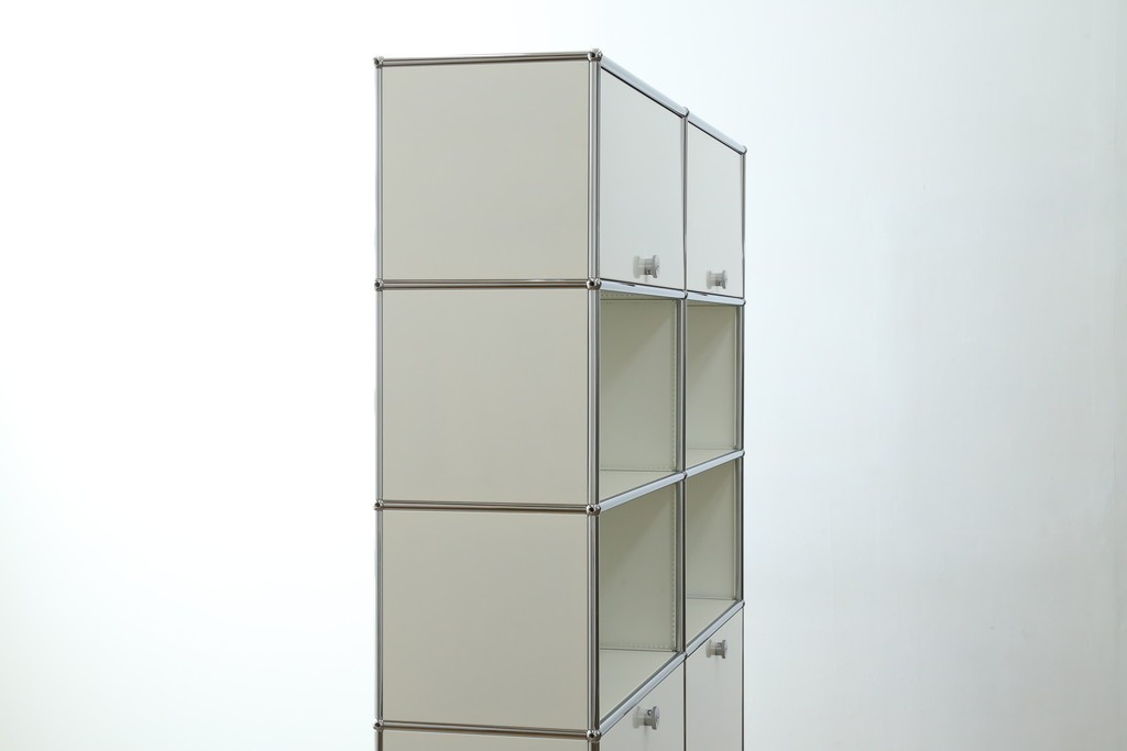 中古　美品　スイス　USMハラー(USM Haller)　ホームオフィスにもおすすめなスッキリとしたデザインの5段シェルフ　定価約63万1千円　(R-085171)