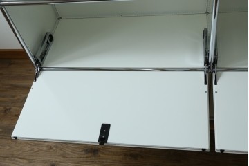中古　美品　スイス　USMハラー(USM Haller)　ホームオフィスにもおすすめなスッキリとしたデザインの5段シェルフ　定価約63万1千円　(R-085171)