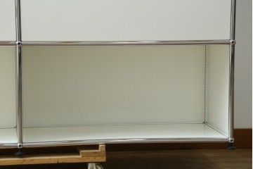 中古　美品　スイス　USMハラー(USM Haller)　ホームオフィスにもおすすめなスッキリとしたデザインの5段シェルフ　定価約63万1千円　(R-085171)