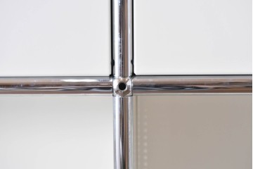 中古　美品　スイス　USMハラー(USM Haller)　ホームオフィスにもおすすめなスッキリとしたデザインの5段シェルフ　定価約63万1千円相当　(R-085171)