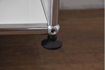 中古　美品　スイス　USMハラー(USM Haller)　ホームオフィスにもおすすめなスッキリとしたデザインの5段シェルフ　定価約63万1千円相当　(R-085171)