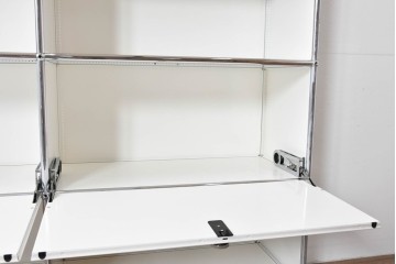 中古　美品　スイス　USMハラー(USM Haller)　ホームオフィスにもおすすめなスッキリとしたデザインの5段シェルフ　定価約63万1千円相当　(R-085171)