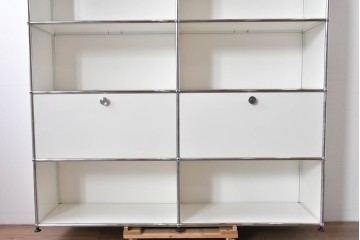 中古　美品　スイス　USMハラー(USM Haller)　ホームオフィスにもおすすめなスッキリとしたデザインの5段シェルフ　定価約63万1千円相当　(R-085171)