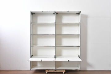 中古　美品　スイス　USMハラー(USM Haller)　ホームオフィスにもおすすめなスッキリとしたデザインの5段シェルフ　定価約63万1千円相当　(R-085171)