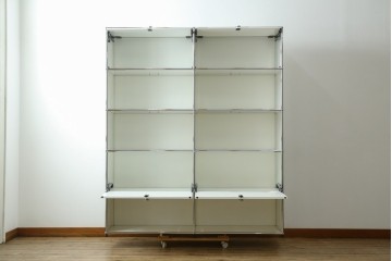 中古　美品　スイス　USMハラー(USM Haller)　ホームオフィスにもおすすめなスッキリとしたデザインの5段シェルフ　定価約63万1千円　(R-085172)