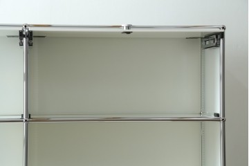 中古　美品　スイス　USMハラー(USM Haller)　ホームオフィスにもおすすめなスッキリとしたデザインの5段シェルフ　定価約63万1千円　(R-085172)