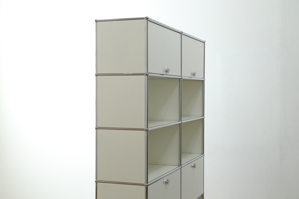 中古　美品　スイス　USMハラー(USM Haller)　ホームオフィスにもおすすめなスッキリとしたデザインの5段シェルフ　定価約63万1千円　(R-085172)