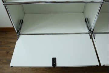 中古　美品　スイス　USMハラー(USM Haller)　ホームオフィスにもおすすめなスッキリとしたデザインの5段シェルフ　定価約63万1千円　(R-085172)