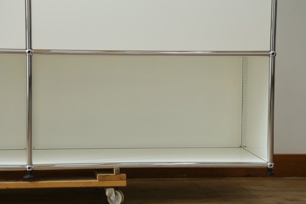 中古　美品　スイス　USMハラー(USM Haller)　ホームオフィスにもおすすめなスッキリとしたデザインの5段シェルフ　定価約63万1千円　(R-085172)