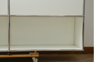 中古　美品　スイス　USMハラー(USM Haller)　ホームオフィスにもおすすめなスッキリとしたデザインの5段シェルフ　定価約63万1千円　(R-085172)