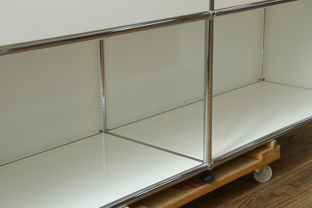 中古　美品　スイス　USMハラー(USM Haller)　ホームオフィスにもおすすめなスッキリとしたデザインの5段シェルフ　定価約63万1千円　(R-085172)