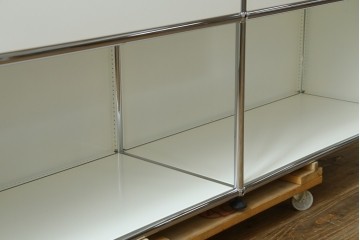 中古　美品　スイス　USMハラー(USM Haller)　ホームオフィスにもおすすめなスッキリとしたデザインの5段シェルフ　定価約63万1千円　(R-085172)