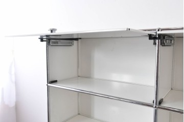 中古　美品　スイス　USMハラー(USM Haller)　ホームオフィスにもおすすめなスッキリとしたデザインの5段シェルフ　定価約63万1千円相当　(R-085172)