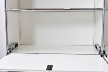 中古　美品　スイス　USMハラー(USM Haller)　ホームオフィスにもおすすめなスッキリとしたデザインの5段シェルフ　定価約63万1千円相当　(R-085172)
