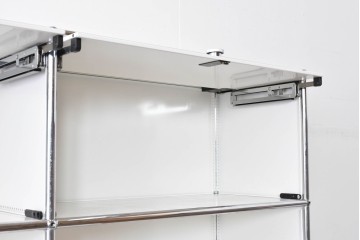 中古　美品　スイス　USMハラー(USM Haller)　ホームオフィスにもおすすめなスッキリとしたデザインの5段シェルフ　定価約63万1千円相当　(R-085172)