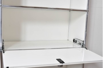 中古　美品　スイス　USMハラー(USM Haller)　ホームオフィスにもおすすめなスッキリとしたデザインの5段シェルフ　定価約63万1千円相当　(R-085172)