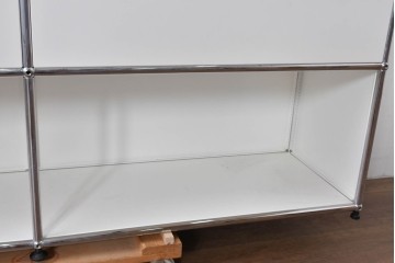 中古　美品　スイス　USMハラー(USM Haller)　ホームオフィスにもおすすめなスッキリとしたデザインの5段シェルフ　定価約63万1千円相当　(R-085172)