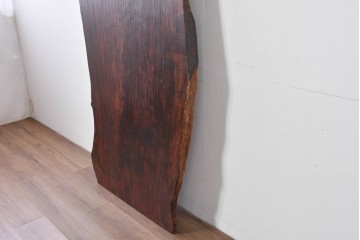 アメリカヴィンテージ　特大‼　美しいバール杢のクラロウォールナット材をそのままに活かした一枚板　(R-085173)