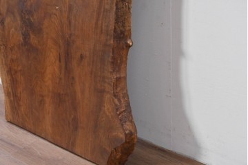 アメリカヴィンテージ　特大‼　美しいバール杢のクラロウォールナット材をそのままに活かした一枚板　(R-085173)