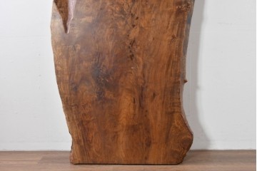 アメリカヴィンテージ　特大‼　美しいバール杢のクラロウォールナット材をそのままに活かした一枚板　(R-085173)