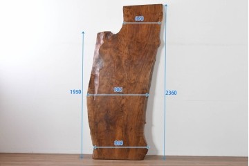 アメリカヴィンテージ　特大‼　美しいバール杢のクラロウォールナット材をそのままに活かした一枚板　(R-085173)