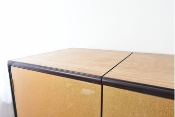 中古　美品　最高級品　名工　清光光雲作　宝石象嵌工芸品　煌びやかな花鳥図(桜・松・椿・楪・雉・雀)が目を引く贅を尽くした美術品級のワードローブ　定価約600万円相当　(R-085175)