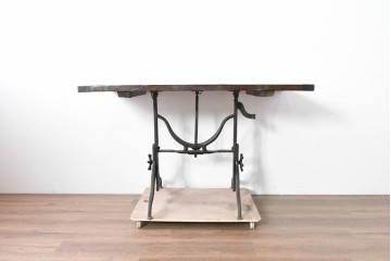 アメリカアンティーク　インダストリアル　フリッツ&ゲルデル　折り畳み式のメカニカルテーブル　(R-085178)