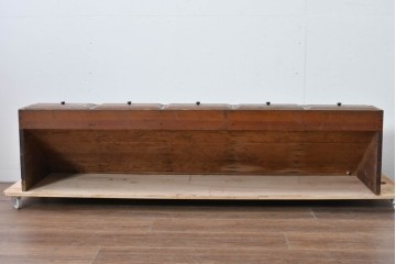 和製アンティーク　激レアデザイン!　古い駄菓子屋さんの上蓋式卓上ガラスケース　(R-085181)