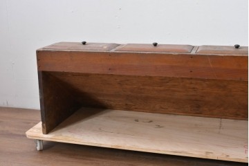 和製アンティーク　激レアデザイン!　古い駄菓子屋さんの上蓋式卓上ガラスケース　(R-085181)