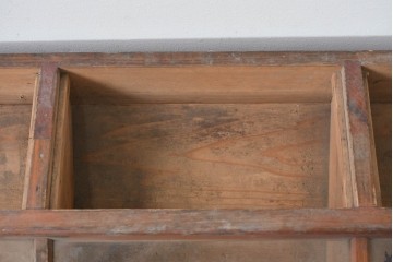 和製アンティーク　激レアデザイン!　古い駄菓子屋さんの上蓋式卓上ガラスケース　(R-085181)