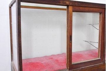 《ペイント仕上げ限定》　和製ヴィンテージ　ディスプレイと収納を兼ね備えた引き出し付きガラスケース　(R-085182)