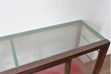 《ペイント仕上げ限定》　和製ヴィンテージ　ディスプレイと収納を兼ね備えた引き出し付きガラスケース　(R-085182)