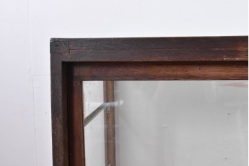 《ペイント仕上げ限定》　和製ヴィンテージ　ディスプレイと収納を兼ね備えた引き出し付きガラスケース　(R-085182)