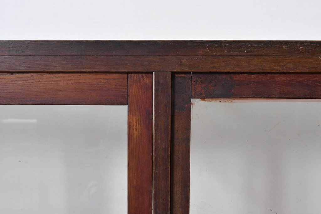 《ペイント仕上げ限定》　和製ヴィンテージ　ディスプレイと収納を兼ね備えた引き出し付きガラスケース　(R-085182)