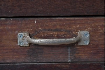 《ペイント仕上げ限定》　和製ヴィンテージ　ディスプレイと収納を兼ね備えた引き出し付きガラスケース　(R-085182)