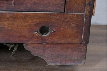 《ペイント仕上げ限定》　和製ヴィンテージ　ディスプレイと収納を兼ね備えた引き出し付きガラスケース　(R-085182)