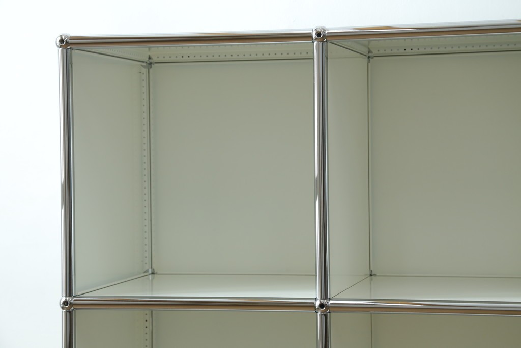 中古　美品　スイス　USMハラー(USM Haller)　ホームオフィスにもおすすめなスッキリとしたデザインの3段シェルフ　定価約36万7千円　(R-085185)
