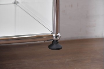 中古　美品　スイス　USMハラー(USM Haller)　ホームオフィスにもおすすめなスッキリとしたデザインの3段シェルフ　定価約36万7千円相当　(R-085185)