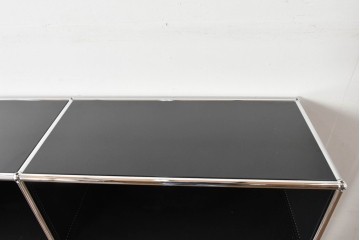 中古　美品　スイス　USMハラー(USM Haller)　ホームオフィスにもおすすめなスッキリとしたデザインの書類トレー付きシェルフ　定価約57万8千円相当　(R-085186)